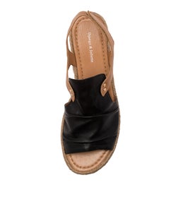 ALORA DJL BLACK DK TAN LEATHER