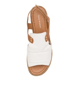 ALORA DJL WHITE DK TAN LEATHER