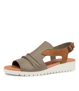 MADIS DJL KHAKI DK TAN WHITE SOLE LEATHER