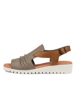 MADIS DJL KHAKI DK TAN WHITE SOLE LEATHER