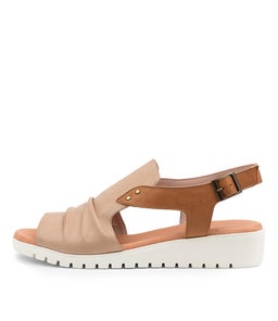 MADIS DJL CAFE DK TAN WHITE SOLE LEATHER