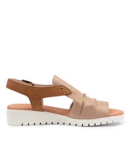 MADIS DJL CAFE DK TAN WHITE SOLE LEATHER