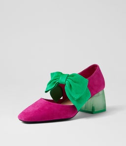 MISHA DJ MAGENTA NEW EMERALD SUEDE SUEDE