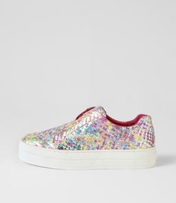 SHIA DJ MAGENTA MULTI CUT LEATHER