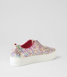 SHIA DJ MAGENTA MULTI CUT LEATHER
