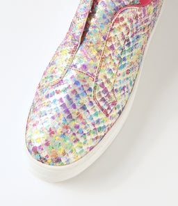SHIA DJ MAGENTA MULTI CUT LEATHER