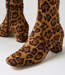 HARTFUL DJ LEOPARD STRETCH MICROSUEDE