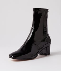 HARTFUL DJ BLACK STRETCH PATENT PU