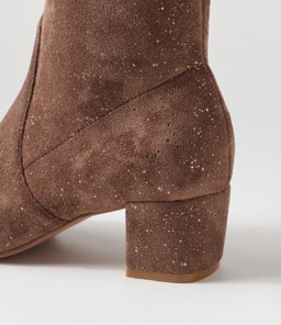 HARTFUL DJ TAUPE SPARKLE STRETCH MICROSUEDE