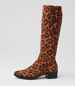 TIMOTHIE DJ LEOPARD STRETCH MICROSUEDE