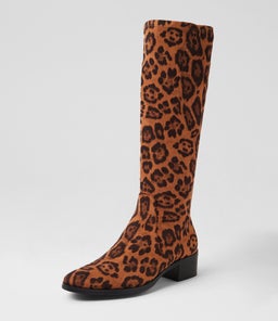 TIMOTHIE DJ LEOPARD STRETCH MICROSUEDE