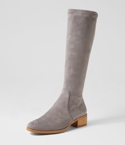 TIMOTHIE DJ GREY STRETCH MICROSUEDE