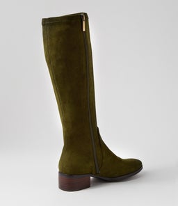 TIMOTHIE DJ OLIVE STRETCH MICROSUEDE