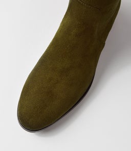 TIMOTHIE DJ OLIVE STRETCH MICROSUEDE
