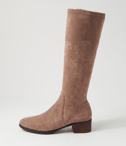 TIMOTHIE DJ DK TAUPE STRETCH MICROSUEDE