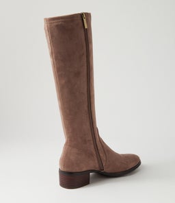 TIMOTHIE DJ DK TAUPE STRETCH MICROSUEDE