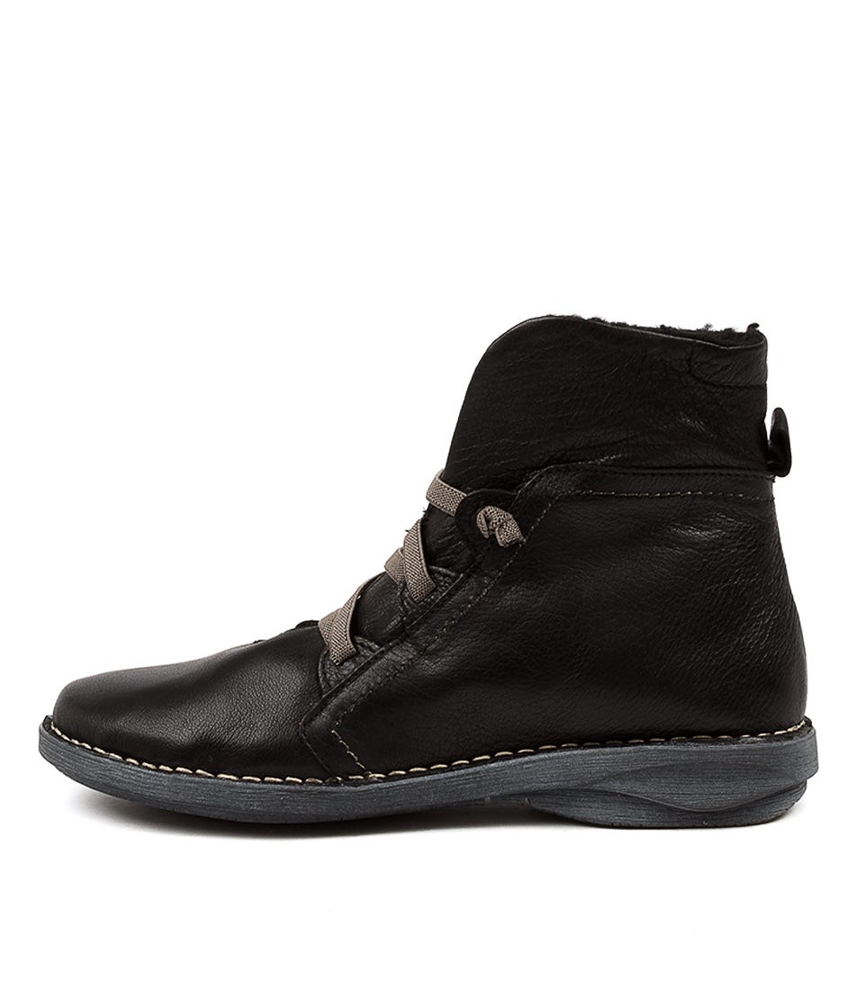 Buy Django & Juliette Rillan Dj Black Fur Ankle Boots online with free shipping