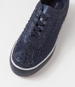 FLIP DJ NAVY SHIMMER LEATHER MESH