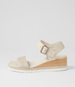 IMARI DJ NOUGAT WEAVE LEATHER