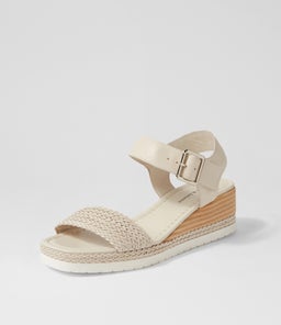 IMARI DJ NOUGAT WEAVE LEATHER