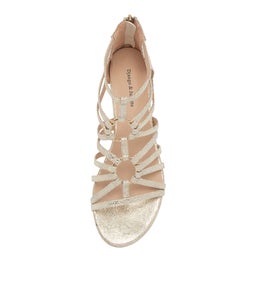 PRATIK DJ PALE GOLD CRACKLE LEATHER