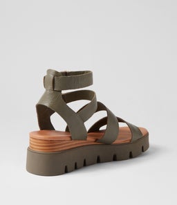 RHEAN DJ OLIVE OLIVE SOLE LEATHER