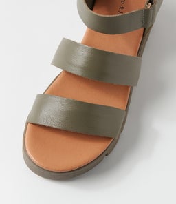 RHEAN DJ OLIVE OLIVE SOLE LEATHER