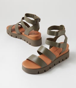 RHEAN DJ OLIVE OLIVE SOLE LEATHER