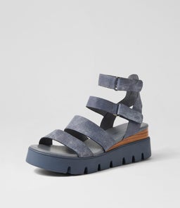RHEAN DJ WASHED DENIM DENIM SOLE LEATHER
