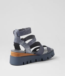 RHEAN DJ WASHED DENIM DENIM SOLE LEATHER