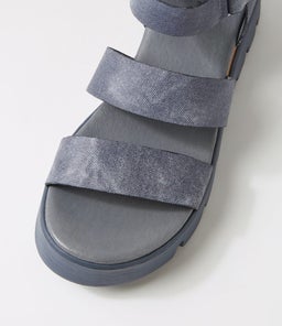 RHEAN DJ WASHED DENIM DENIM SOLE LEATHER