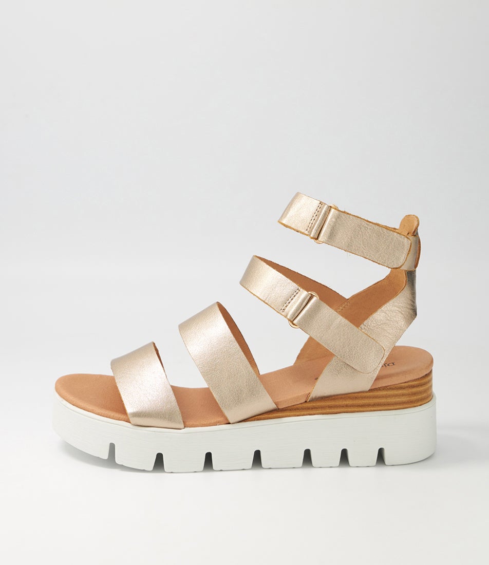Rhean Champagne Leather Sandals Rhean Champagne Leather Sandals