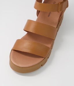 RHEAN DJ DK TAN LT TAN SOLE LEATHER