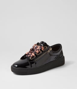 TINSTA DJ BLACK LEOPARD LACE PATENT LEATHER