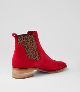 FORDA DJ RED LEOPARD SUEDE ELASTIC