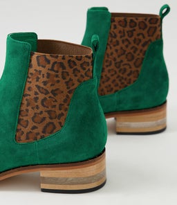 FORDA DJ DK EMERALD LEOPARD SUEDE ELASTIC