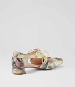 FARLIA DJ PLUM MULTI PRINT LEATHER