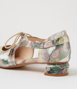 FARLIA DJ PLUM MULTI PRINT LEATHER