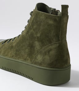 LACIER DJ KHAKI OLIVE PATENT SUEDE