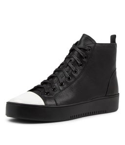 LACIER DJ WHITE BLACK PATENT LEATHER