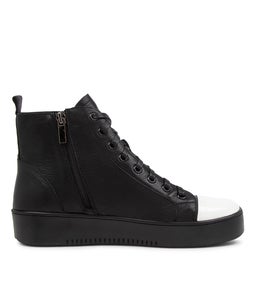 LACIER DJ WHITE BLACK PATENT LEATHER