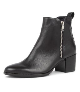 MONAH DJ BLACK BLACK HEEL LEATHER