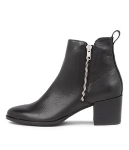 MONAH DJ BLACK BLACK HEEL LEATHER