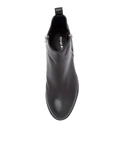 MONAH DJ BLACK BLACK HEEL LEATHER