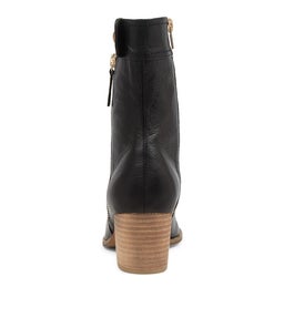 SKYY DJ BLACK NATURAL HEEL LEATHER