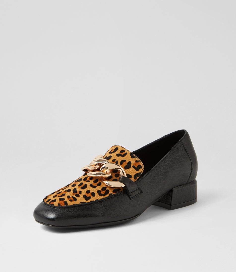 Vivandy-Dj-Black-Tan Leopard-Leather-Pony