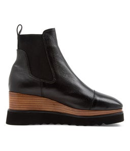 WIGGLES DJ BLACK NAT&BLACK LEATHER SOLE