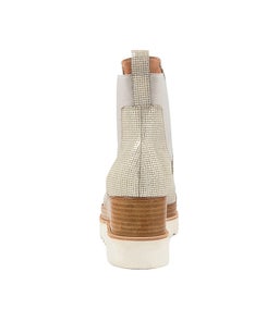 WIGGLES DJ SILVER NAT&WHITE CUT LEATHER SOLE