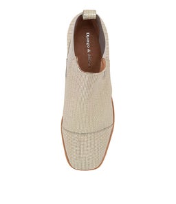 WIGGLES DJ SILVER NAT&WHITE CUT LEATHER SOLE