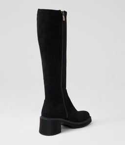 ZINA DJ BLACK STRETCH MICROSUEDE
